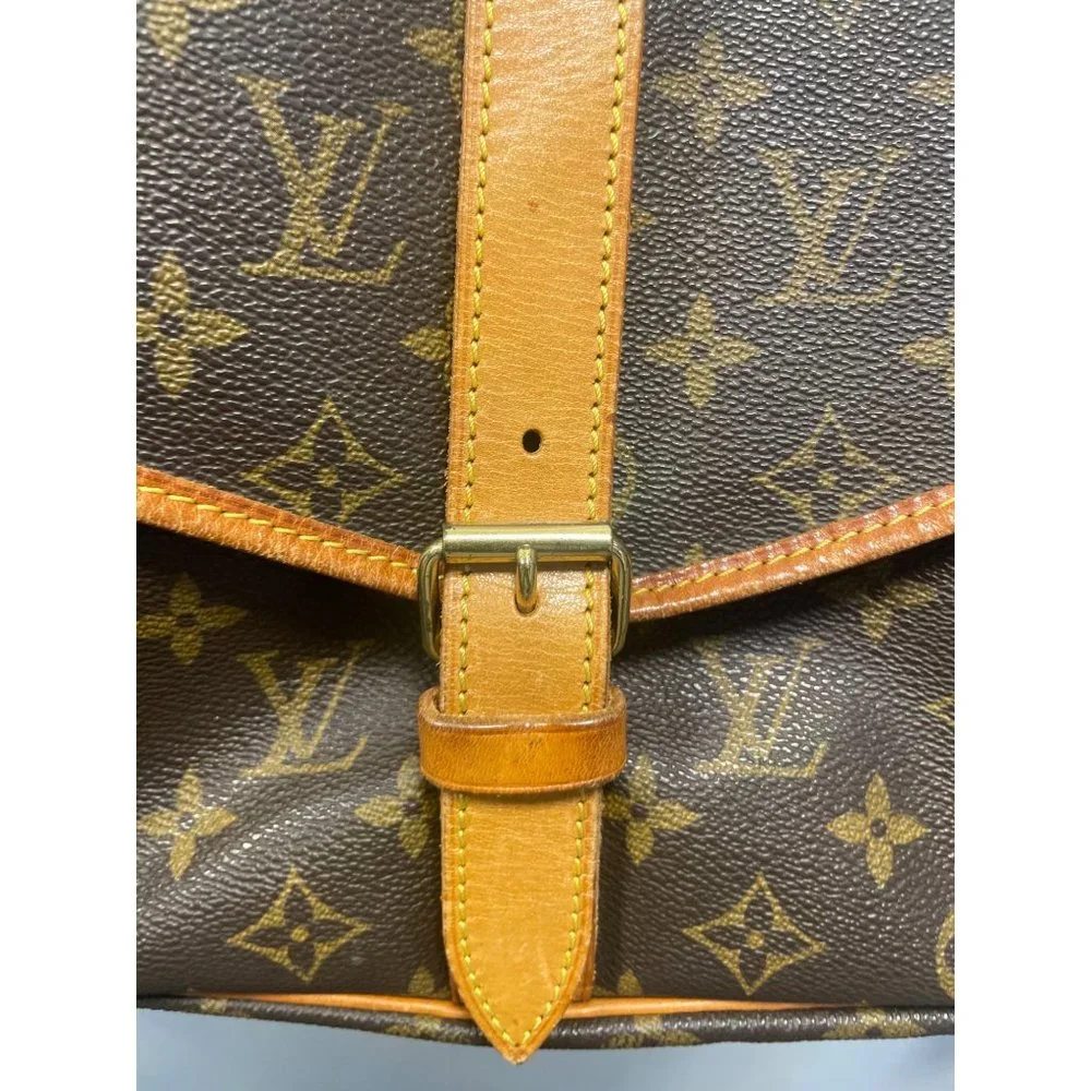 Authentic Louis‎ Vuitton Monogram Saumur 35 Shoulder Cross Bag M42254 LV 4581H